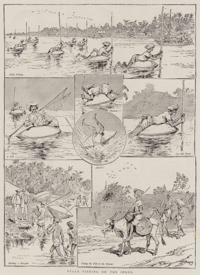 インダスでのプラ釣り 作： Victor Armand Poirson